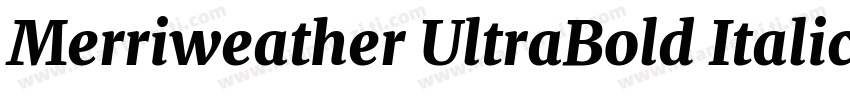 Merriweather UltraBold Italic字体转换